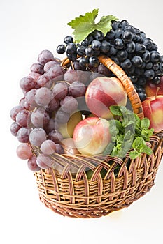 Fruit food objects in a basket