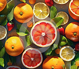 Fruit Harmony Orange, Lemon Greenery, and Berry Bliss