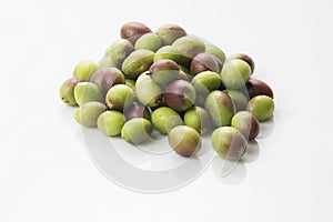 Fruit: Heap of Karanda Fruits on White Background