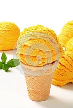 Fruit ice cream cone
