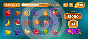 Fruit icon for casino ui game interface cartoon