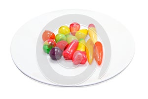 Fruit-imitated coated with jelly