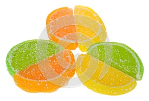 Fruit jellies isolated