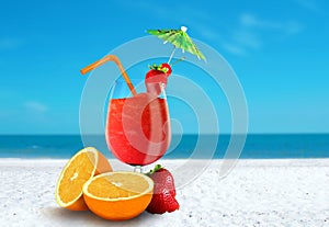 Fruit Juice at The Beach