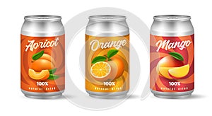 Fruit juice cans