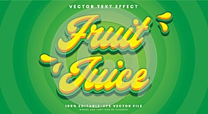 Fruit Juice 3d editable text effect Template