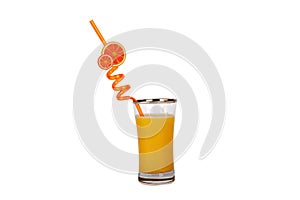 Fruit Juice in Glass with Pipet Healthy Life