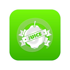 Fruit juice icon green vector