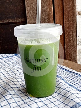 Fruit juice pineapple and cucumber