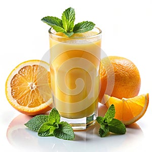 fruit juice white background