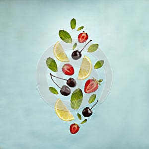 Fruit Lemonade Ingredient Pattern