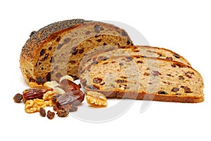 Fruit loaf isolated