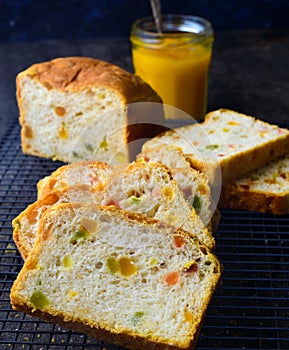 Fruit loaf - tutti frutti bread