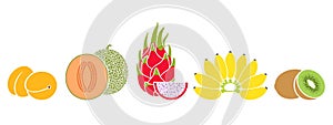 Fruit logo. Isolated fruit on white background