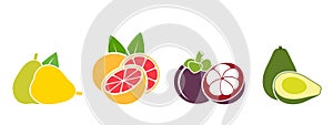 Fruit logo. Isolated fruit on white background