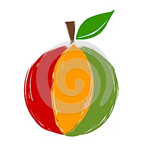 Fruit logo vector.Fruit icon