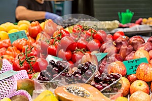 fruit market place from La Boqueria market, Barcelona