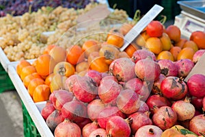 Fruit on market stall photo