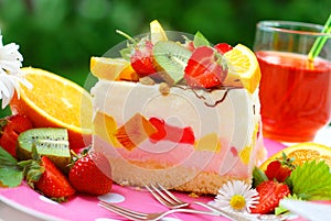 Fruit marshmallow cake