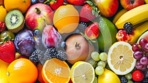 Fruit Medley: An Enchanting Tapestry of Colorful Freshness, Inspiring Healthy Living Concepts - AR 1