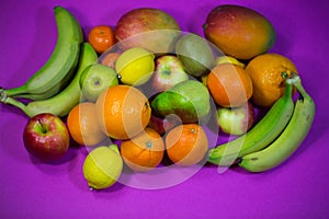 Fruit mx on pink backgground