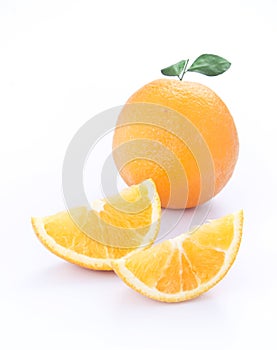 Fruit orange with leaf