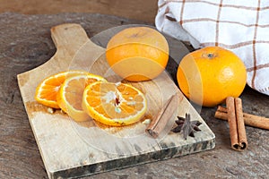 Fruit orange wood