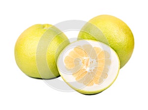 Fruit oroblanco with half