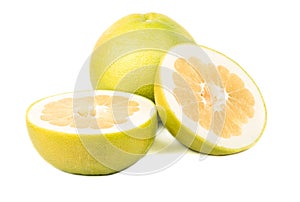 Fruit oroblanco with half