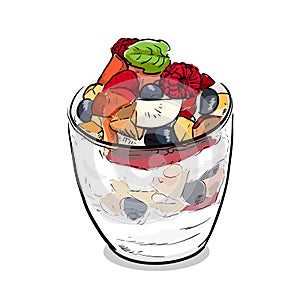 Fruit Parfait Desert Ice Cream