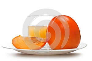 Fruit persimmons and juice