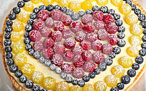Fruit pie background.