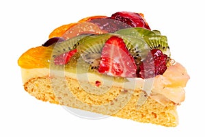 Fruit pie segment.