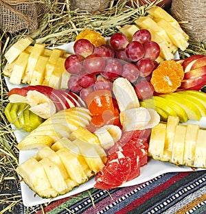 Fruit plate in Georgian style.