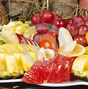 Fruit plate in Georgian style.