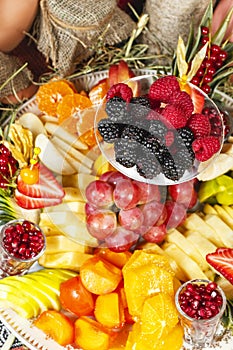 Fruit plate in Georgian style.