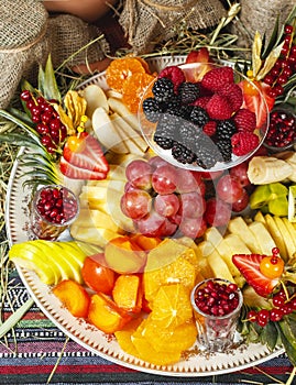 Fruit plate in Georgian style.