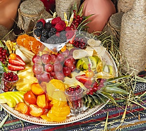 Fruit plate in Georgian style.