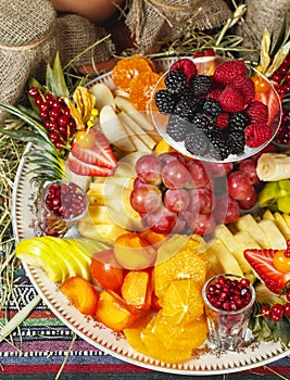 Fruit plate in Georgian style.