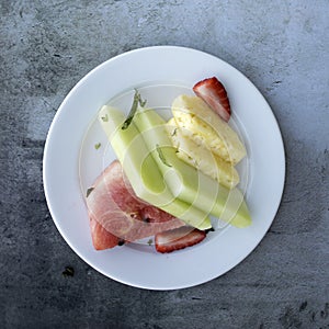 Fruit Plate with Pineapple and Watermelon