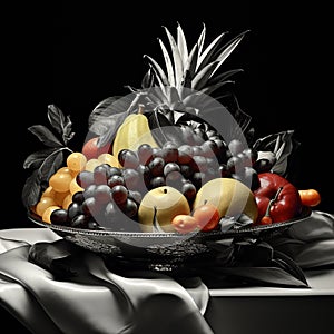 Fruit plate in a summer day