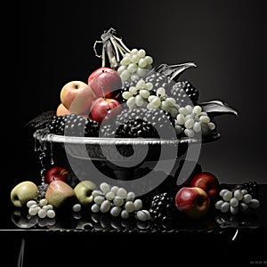 Fruit plate in a summer day