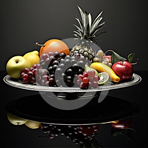 Fruit plate in a summer day