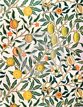 Fruit or Pomegranate by William Morris 1834-1896. Original from the The MET Museum. Digitally enhanced by rawpixel photo