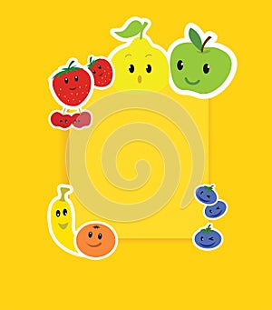 Fruit poster for healthy eating