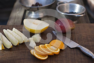 Fruit preparation for fruit salad