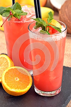 Fruit punch cocktail.