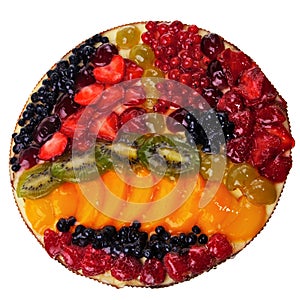 Fruit round pie.