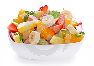 Fruit salad in the bowl