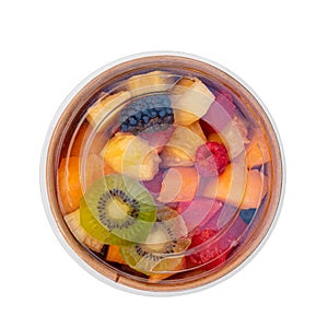 fruit salad in plastic box